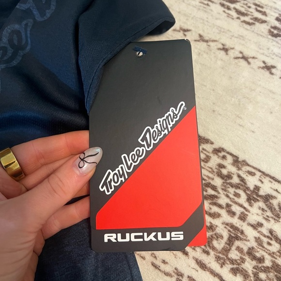 NWT Troy Lee Designs 3/4 sleeve ruckus riding jersey navy size medium - Picture 5 of 8